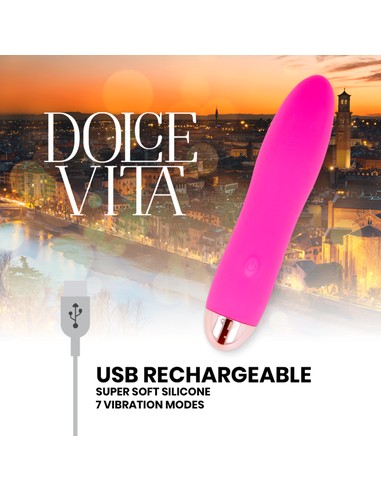 dolce_vita_vibrador_recargable_four_rosa_7_velocidades_8435565929985_barato