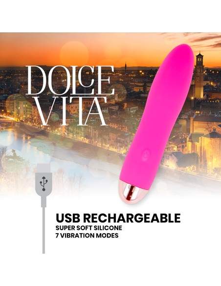dolce_vita_vibrador_recargable_four_rosa_7_velocidades_8435565929985_barato