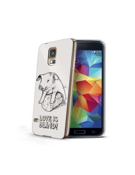 Funda Celly love is blind Pig samsung galaxy s5 mini BLINDS5MPIG kiwiku.com