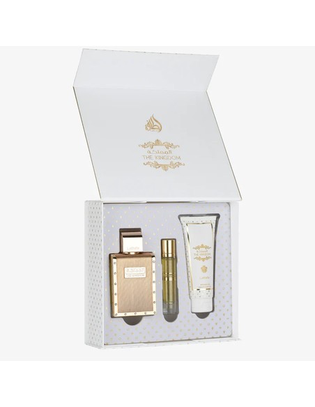lattafa_the_kingdom_for_man_gift_set_eau_de_parfum_100_ml_con_spray_de_viaje_12_ml_y_gel_de_ducha_100_ml_para_hombres_6290362349
