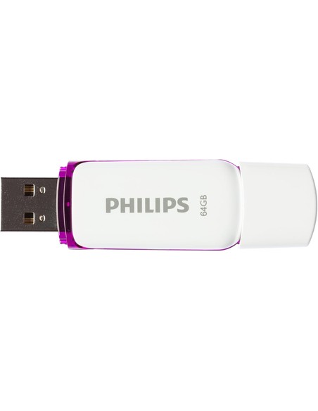 PHILIPS USB 2.0 64GB Snow Edition Lila - Almacenamiento Compacto y Elegante | Kiwiku