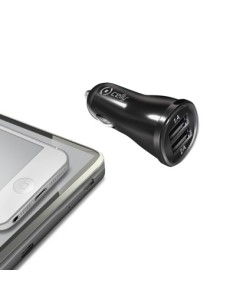 Cargador de coche con 2 puertas USB negro 2.1A CCUSB22 kiwiku.com