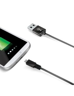 Cable USB negro con conector microusb USBMICROB2M kiwiku.com