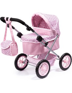 bayer_design_cochecito_trendy_con_bolsa_ajustable_carrito_de_muñeca_color_rosa_con_estampado_de_leopardo_4003336130027_oferta