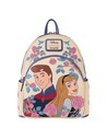 Loungefly Mini Mochila Princesa Aurora y Príncipe Phillip Disney la Bella Durmiente, Cuero Sintético, Compacta para Uso Diario