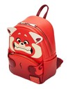 Loungefly Mini Mochila Turning Red Panda Tacto de Peluche y Cola 3d, Diseño Inspirado en Disney Pixar, Compacta para Uso Diario
