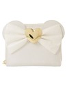 Loungefly Cartera Con Cremallera Minnie Mouse Diseño Boda, Mini Bolso de Mano para Mujeres, Estilo Vintage Compacto