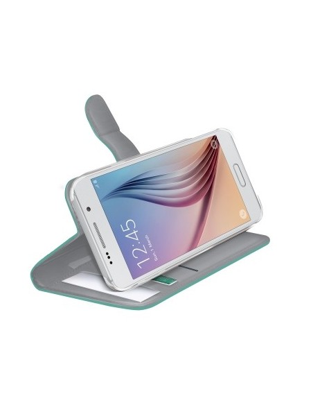 Funda protectora de piel para samsung galaxy s6 verde WALLY490TF kiwiku.com