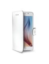 Celly funda protectora en piel para samsung galaxy s6 blanca
