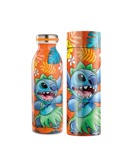 egan_botella_térmica_naranja_stitch_con_estuche