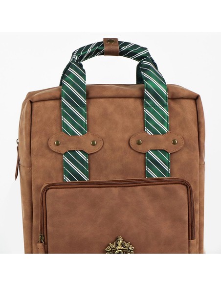cerda_mochila_casual_moda_polipiel_harry_potter_slytherin_marrón