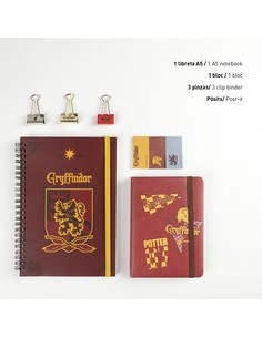 cerda_set_de_papelería_harry_potter_gryffindor_rojo_6_piezas_con_bloc_de_notas_y_accesorios_8445484004953_oferta 2