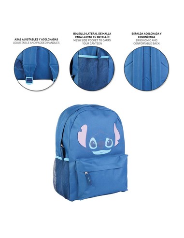 Mochila Escolar CERDA Disney Stitch Azul 41x30x14 cm | Kiwiku