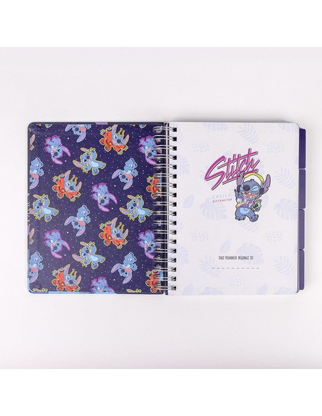 Planificador Semanal Stitch Cerda Azul | Organizador Agenda Portátil Kiwiku