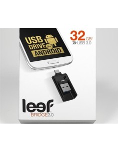 Memoria 32gb leef bridge 3.0 usb-micro usb otg negro  kiwiku.com