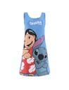 Sun City Camisón Lilo & Stitch Azul Talla L para Mujer, Diseño Temático Disney, Tejido Suave y Cómodo