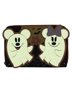 loungefly_billetera_mickey_y_minnie_fantasmas_unisex_con_cierre_de_cremallera