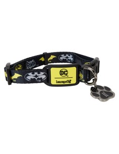 loungefly_collar_para_perro_batman_talla_s_diseño_oficial_dc_comics_negro_y_amarillo_para_mascotas_pequeñas_0671803523555_oferta