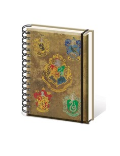 pyramid_international_libreta_espiral_a5_harry_potter_escudos_casas_y_hogwarts_5051265720832_oferta
