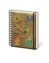 Pyramid International Libreta Espiral A5 Harry Potter Escudos Casas y Hogwarts