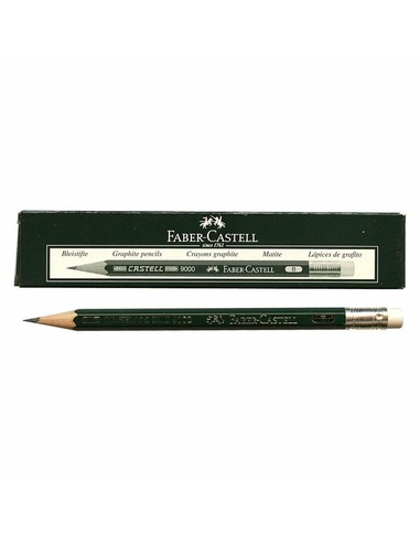 Compra Lápiz Corto Faber Castell 9000 B Con Goma En Kiwiku