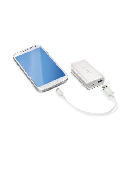 Power Bank de piel sintética de color blanco 4000mah PB4000PUW kiwiku.com