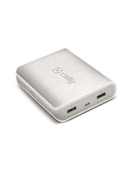 Cubierto de piel sintética blanca con doble puerto USB 8000mah PB8000PUW kiwiku.com