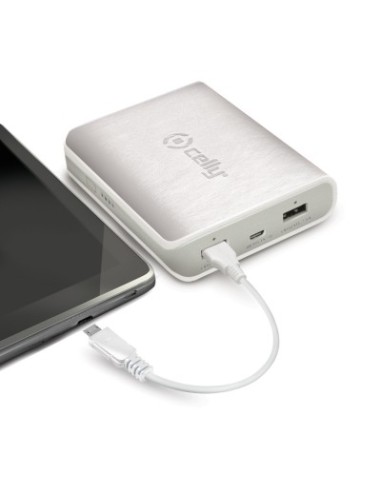 Cubierto de piel sintética blanca con doble puerto USB 8000mah PB8000PUW kiwiku.com