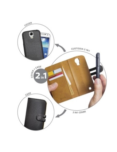 Funda negro con tapa removible para Samsung Galaxy S4 Mini AMBO332BK kiwiku.com