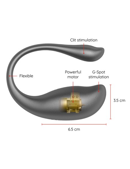 Compra ONINDER Nairobi Huevo Vibrador Negro Con App Gratuita En Kiwiku