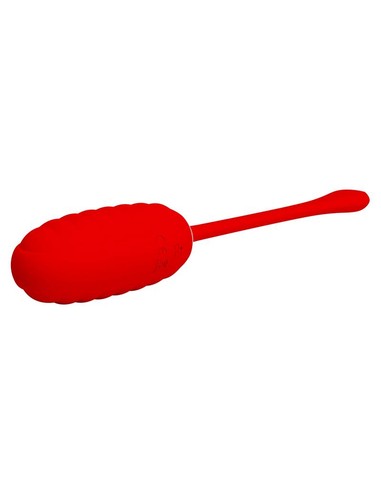 Compra PRETTYLOVE Kirk Huevo Vibrador Rojo Recargable en Kiwiku