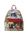 Loungefly Mini Mochila Star Wars la Amenaza Fantasma Con Detalles Icónicos, Diseño Temático Unisex, Medidas Aproximadas 23 X 10 