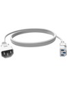 Vision Cable Alargador de Corriente Iec Power 0.5m Macho A Hembra Negro
