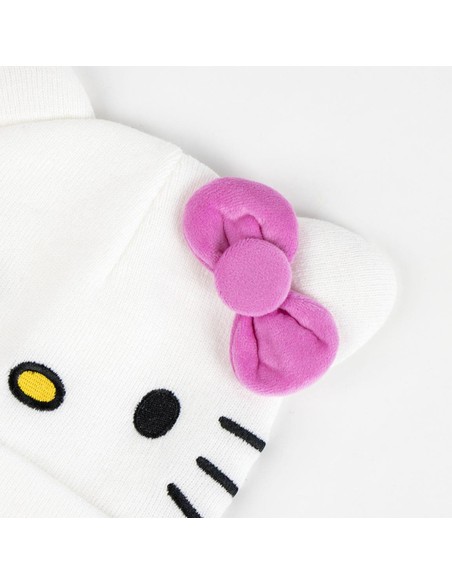Gorro Punto Hello Kitty Cerda Blanco | Accesorio Infantil Unisex Kiwiku
