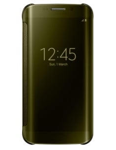 Funda Original Samsung Galaxy S6 Edge Clear View Dorada EF-ZG925BFEGWW kiwiku.com