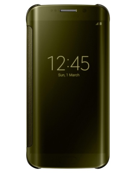 Funda Original Samsung Galaxy S6 Edge Clear View Dorada EF-ZG925BFEGWW kiwiku.com