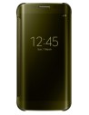 Funda original samsung galaxy s6 edge clear view dorada