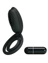 Pretty Love Esther Anillo Vibrador Con Estimulador - Negro
