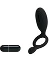 Pretty Love - Ethel Anillo Vibrador Con Estimulador Clitorial, Silicona, Negro