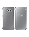 Funda clear cover galaxy s6 edge plateada