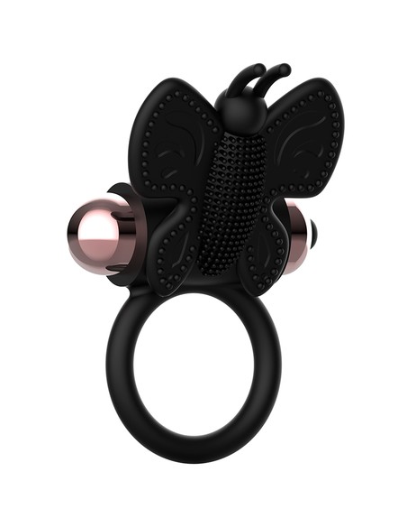 Coquette Toys Coquette Chic Desire Cock Ring Butterfly Anillo Vibrador Negro/Gold - Kiwiku