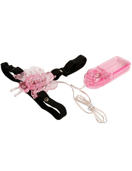 Compra Arnés Con Mariposa Vibradora Multivelocidad Rosa - BAILE STIMULATING en Kiwiku
