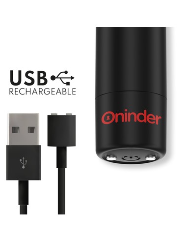 ONINDER Berlin Bala Vibradora Negro - 9 Modos - App Gratuita - Kiwiku