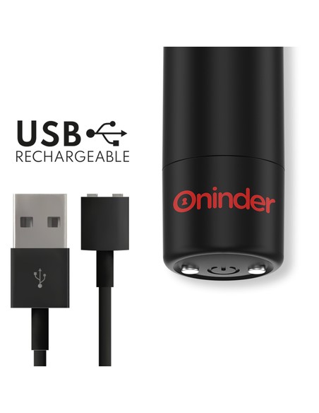 ONINDER Berlin Bala Vibradora Negro - 9 Modos - App Gratuita - Kiwiku