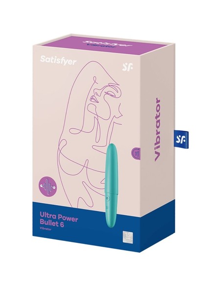 Compra SATISFYER Ultra Power Bullet 6 Bala Vibradora Turquesa en Kiwiku