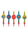 Cinereplicas Velas de Cumpleaños Superman Modelo Decorativo Tamaño 10 Cm