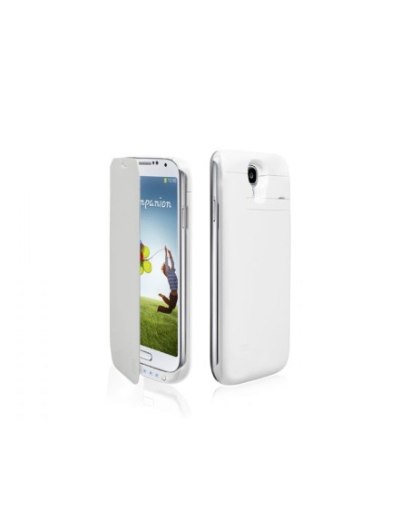 Funda con batería integrada 3.200 mAh para Samsung Galaxy S4 con flip, color blanco TEBATCASES4W kiwiku.com