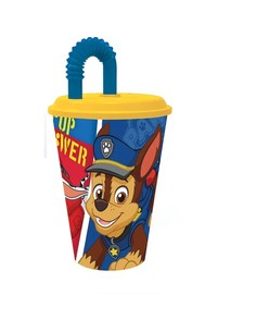 stor_vaso_con_caña_maleable_patrulla_canina_pup_power_430_ml_8412497746309_oferta