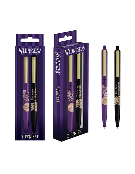 pyramid_international_set_de_2_bolígrafos_nevermore_wednesday_addams