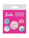 Pyramid International Set de 5 Chapas Barbie Grl Power Con Diámetros 3,8 Cm y 2,5 Cm Licencia Oficial
